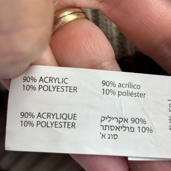 Black Tape Women's Hipster Chevron V-Neck Sweater Size S Neutral Minimalist Cozy - Picture 7 of 7